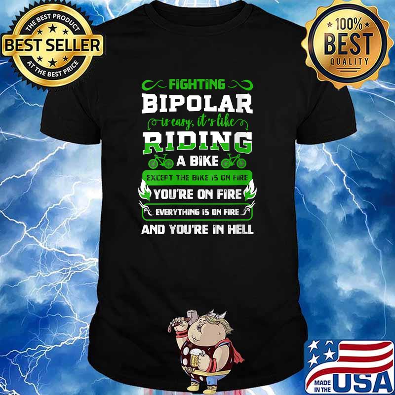 Bipolar Fighter Mania Mental Disorder Anxiety Psychosis T-Shirt