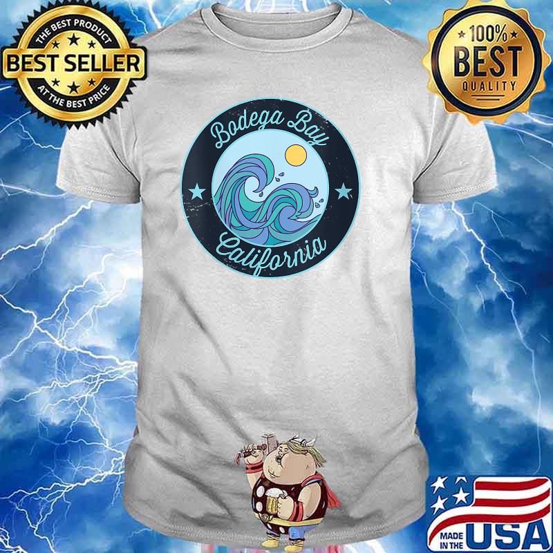 Bodega Bay CA California Souvenir Nautical Surfer T-Shirt
