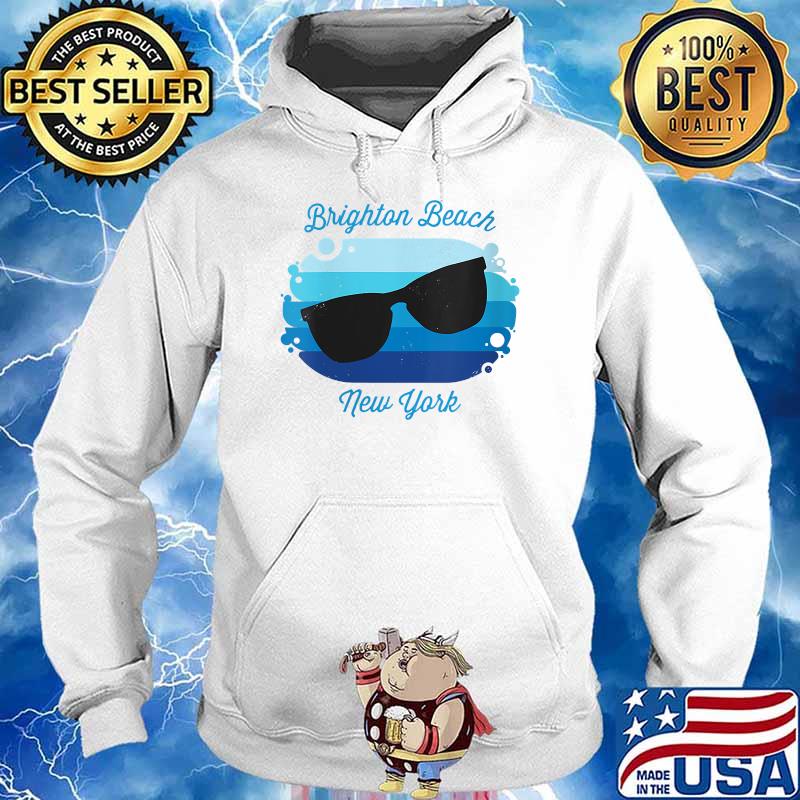 Brighton Beach NY New York Souvenir Nautical Surfer T-Shirt Hoodie