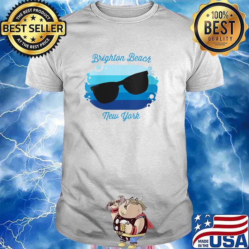 Brighton Beach NY New York Souvenir Nautical Surfer T-Shirt