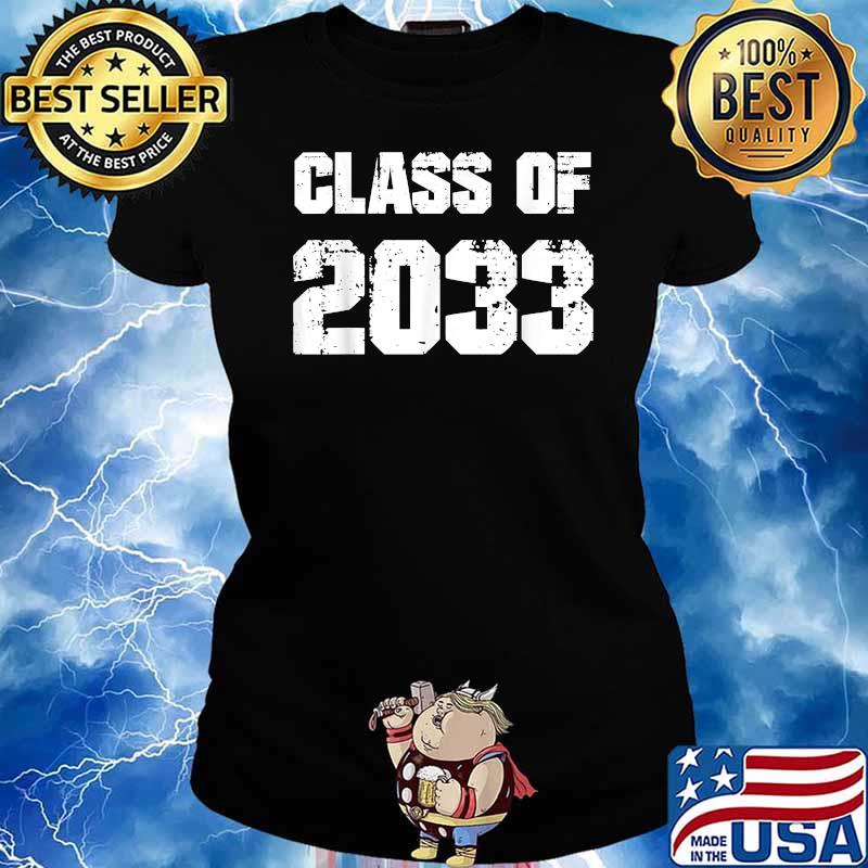 Class of 2033 Grow With Me Graduation Reunion School College T-Shirt Ladies tee