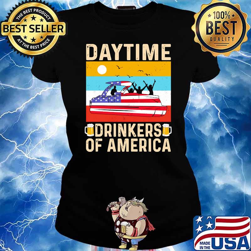 Daytime drinkers of america boating flag vintage s Ladies tee
