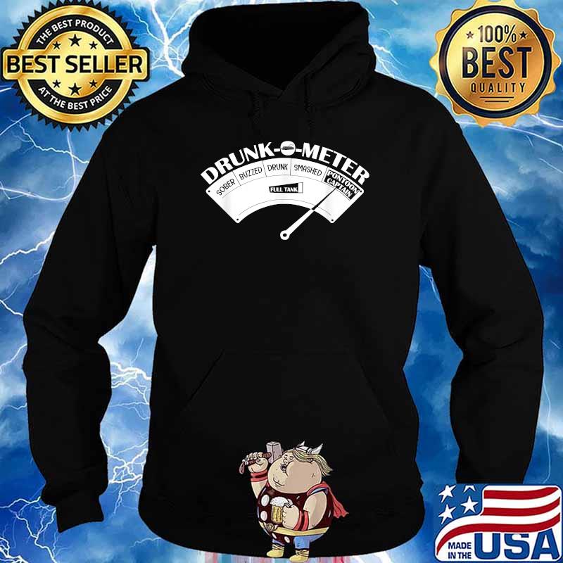 Drunk-O-Meter Sober Buzzed Drunk Smashed Pontoon Captain T-Shirt Hoodie