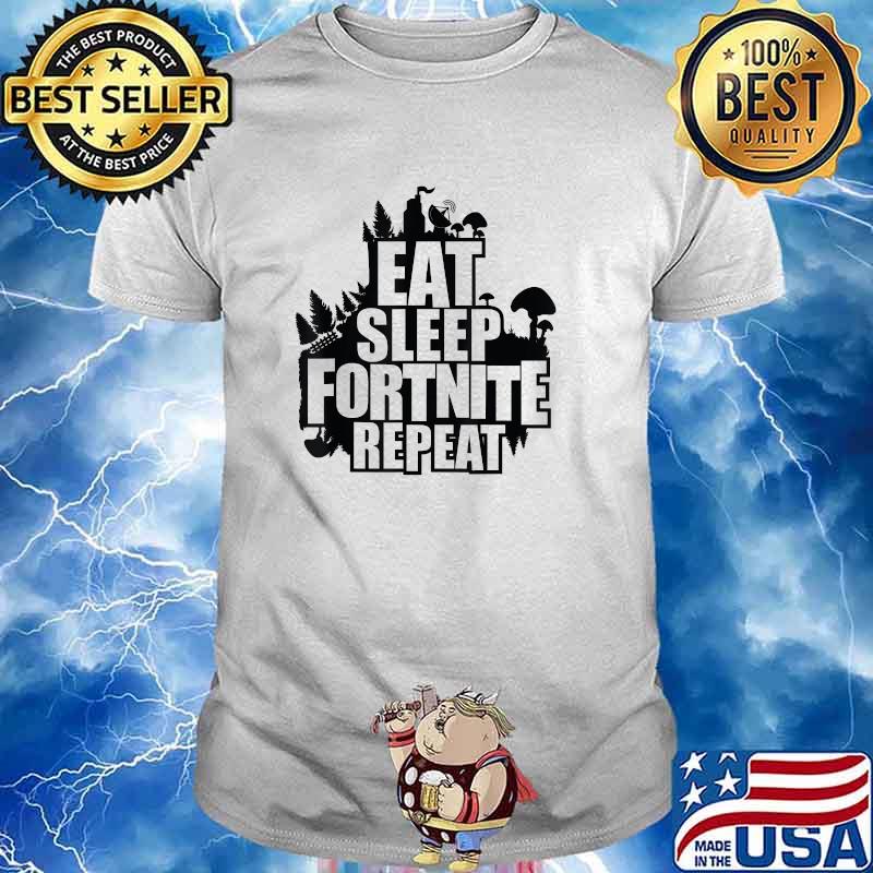Eat Sleep Fortnite Repeat Gamer Players T-Shirt