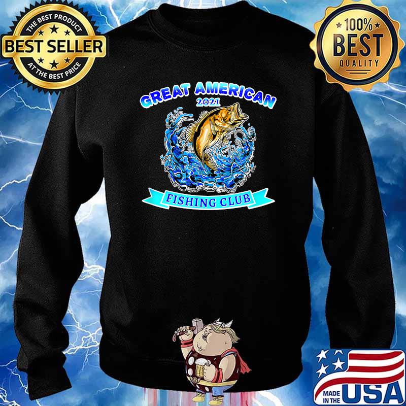 Great American Fishing Club Bass Fisherman Fish Lake T-Shirt Sweater