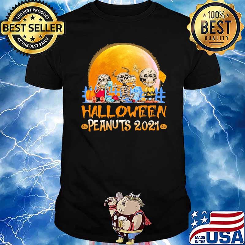 Halloween Peanuts 2021 Snoopy Skull Blood Moon Shirt