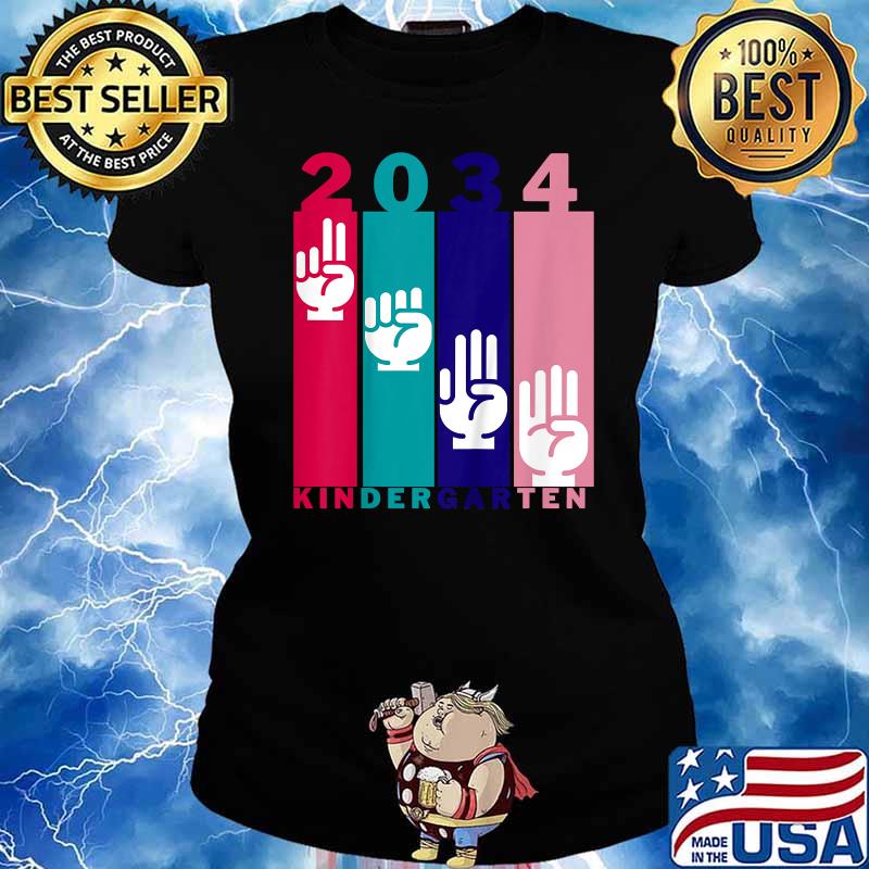 Hello Kindergarten Class Of 2034 Back To School T-Shirt Ladies tee