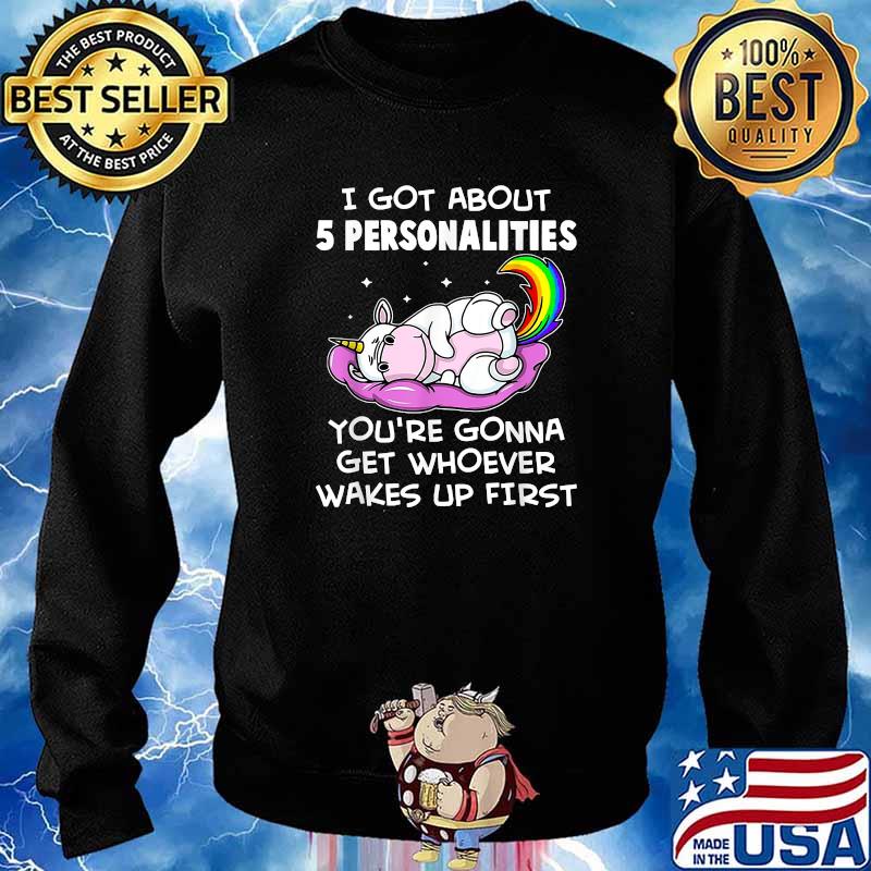 I Got About 5 Personalities Unicorn Hippo T-Shirt Sweater