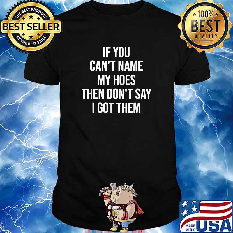 If You Can't Name My Hoes Then Don't Say I Got Them T-Shirt
