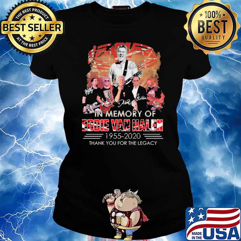 In Memory Of Eddie Van Halen 1955 2021 Thank You For The Memories Shirt Ladies tee