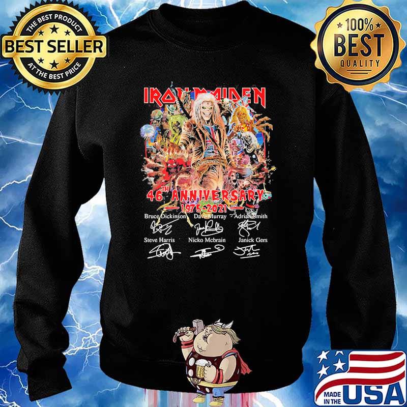 Iron maiden 46th anniversary 1975 2021 signatures Sweater