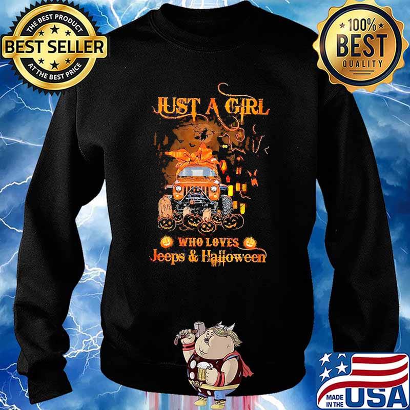 Just a girl who loves jeeps and halloween pumpkin Sweater