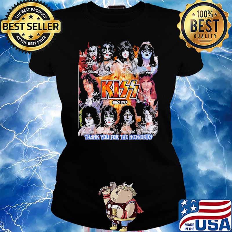Kiss since 1973 thank you for the memories signaturs Ladies tee