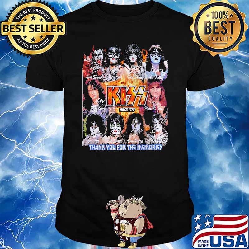 Kiss since 1973 thank you for the memories signaturs shirt