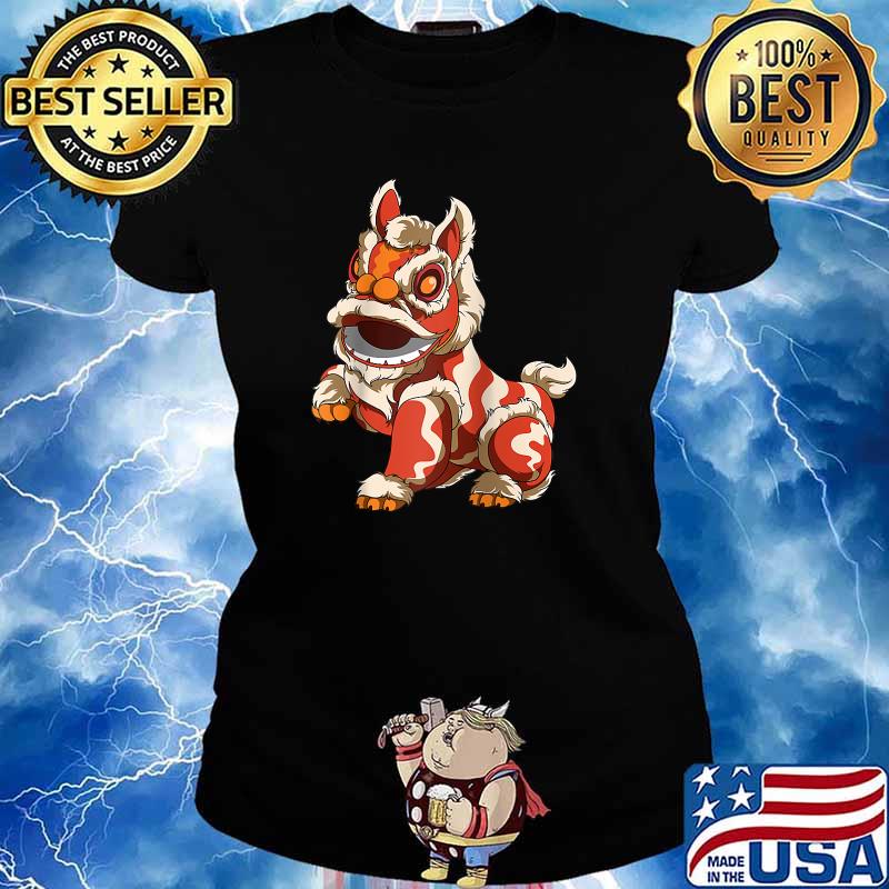 Lion Dance Chinese Culture T-Shirt Ladies tee