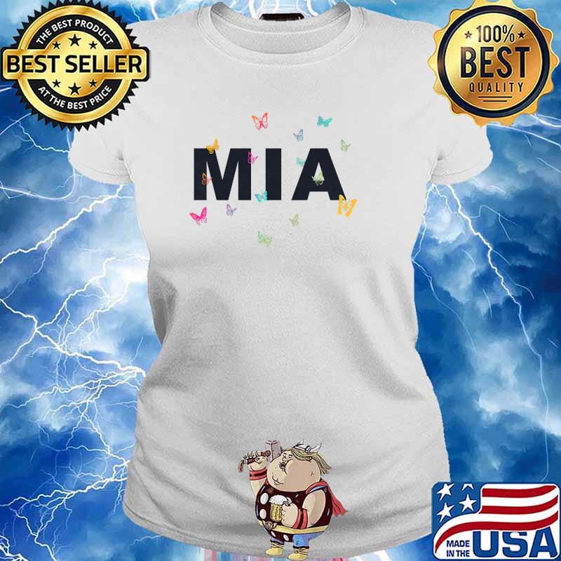 Mia Beautiful Name with Butterlfies T-Shirt Ladies tee
