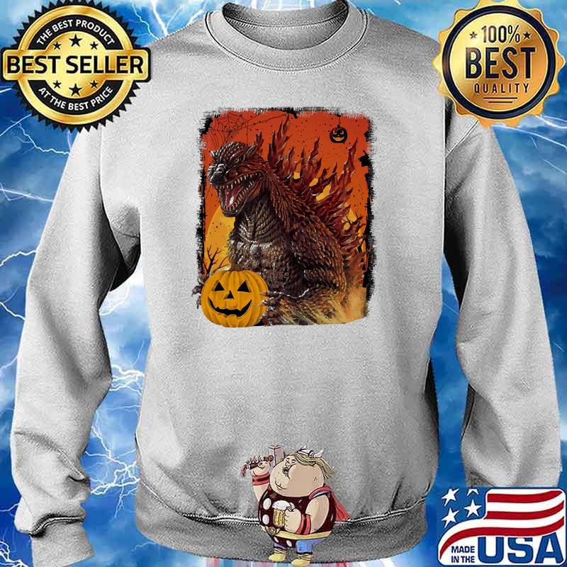 Monster godzilla pumpkin Sweater
