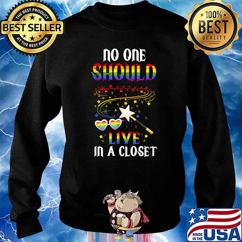 No One Should Live In A Closet LGBT Gay Pride T-Shirt Sweater