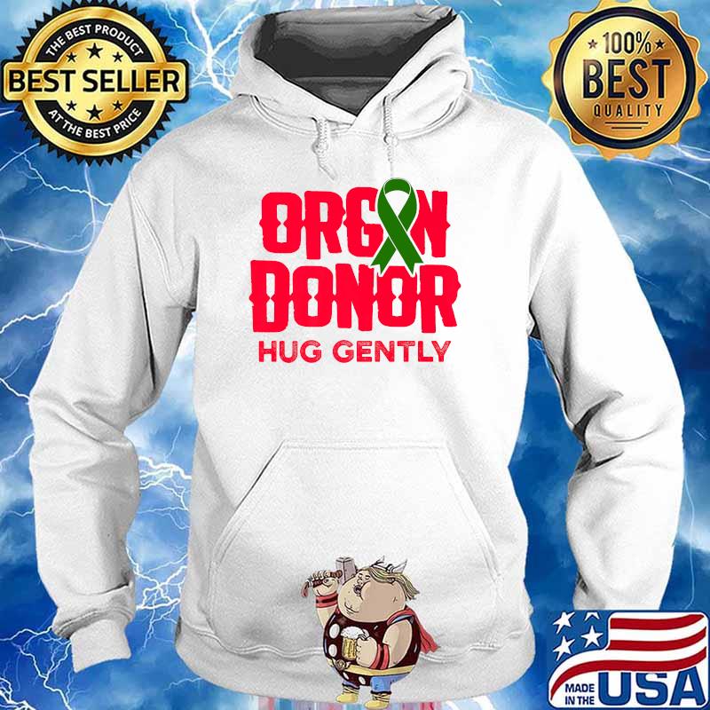 Organ Donor Hug Gently Transplant Surgery Recovery Pink T-Shirt Hoodie