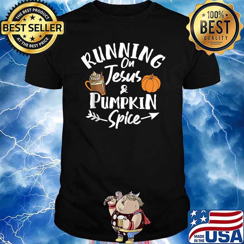 Running On Jesus And Pumpkin Spice Fall Autumn Funny Zip Hoodie