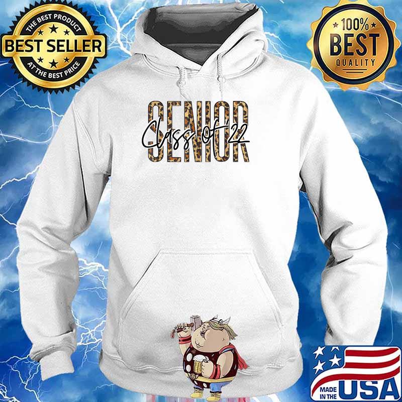 Senior Class of 2022 Grad 22' Leopard Cheetah Print T-Shirt Hoodie