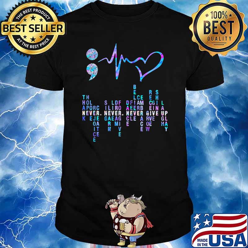 Suicide Prevention Awareness Heart Beat Hologram Shirt