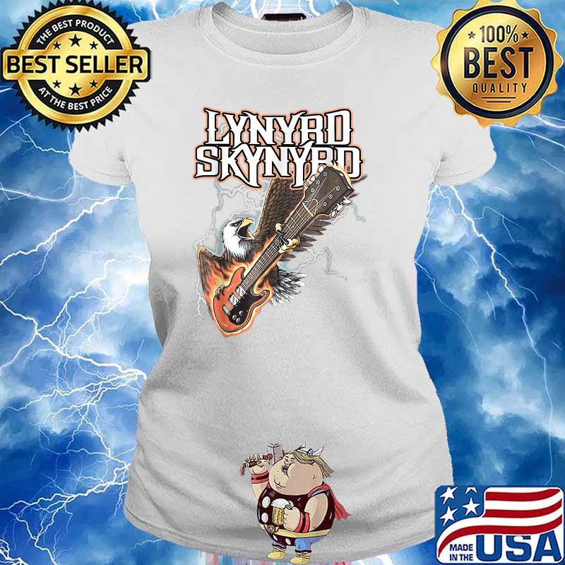 Vintage Eagles Lynyrds Art Skynyrds Band Music Legend T-Shirt Ladies tee