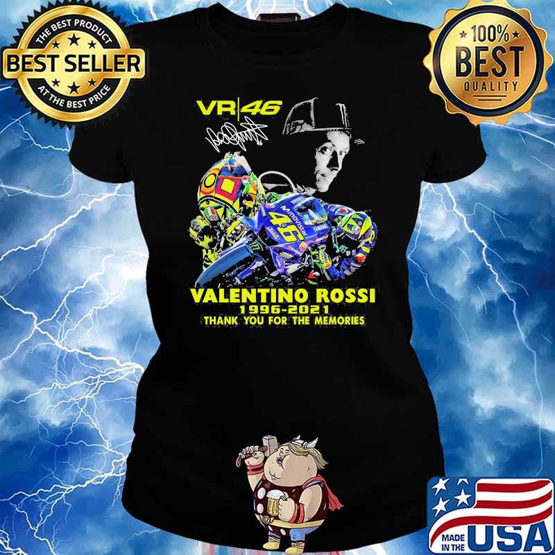 Vr 46 Valentino rossi 1996 2021 thank you for the memories signature Ladies tee