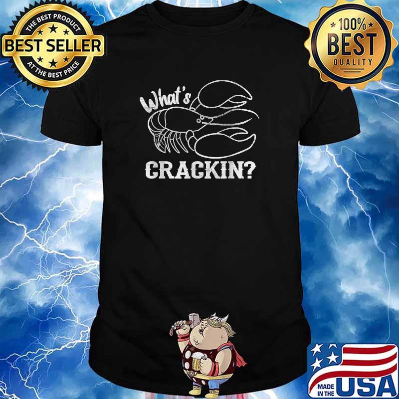 What's Crackin Funny Lobster Joke Summer Vacation Beach T-Shirt