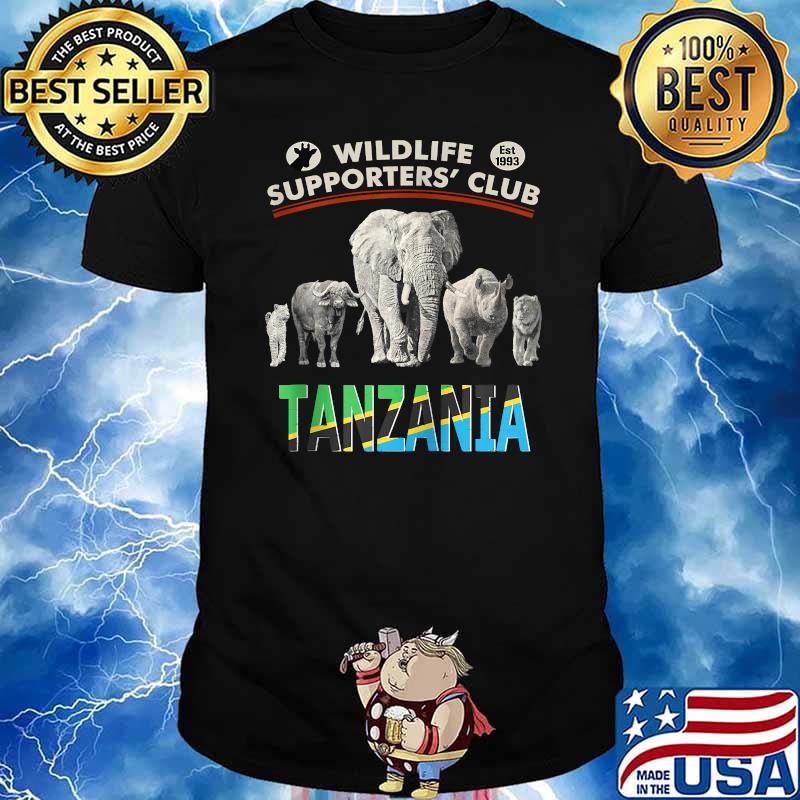 Wildlife Supporters Club Tanzania Pride Big 5 on Back for Wildlife T-Shirt
