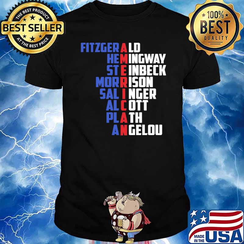 American Fitzgerald Hemingway Steinbeck MShirt