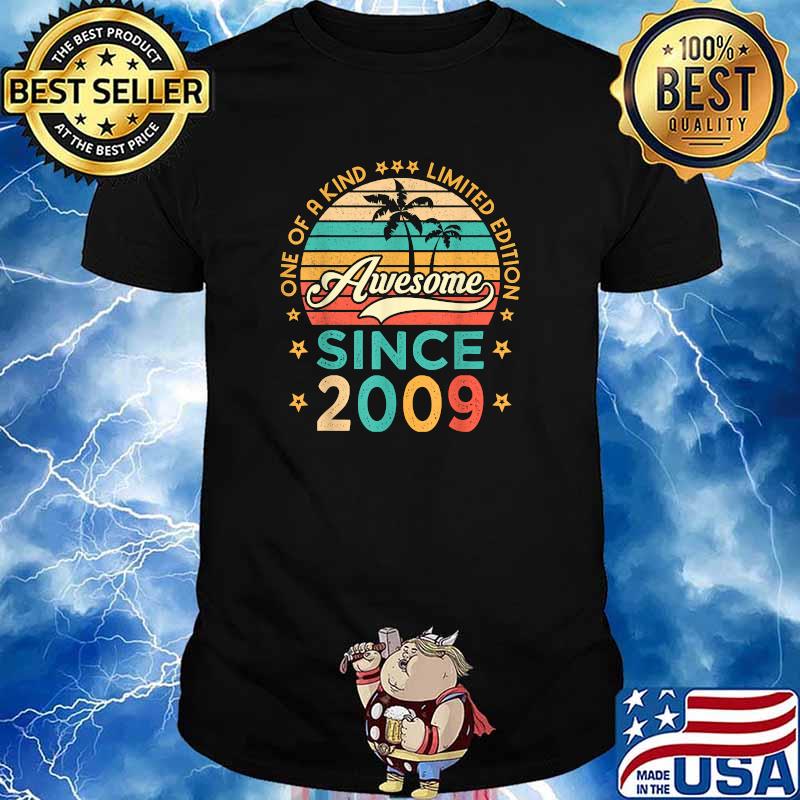 Awesome Since 2009 One Of A Kind Limited Edition Birthday Vintage T-Shirt