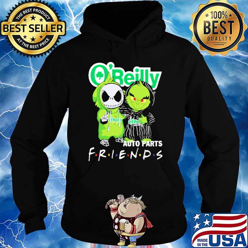 Thorshirts Baby Jack Skellington And Baby Grinch Auto Parts Friends With O Reilly Logo Shirt Dự An đảo Kim Cương
