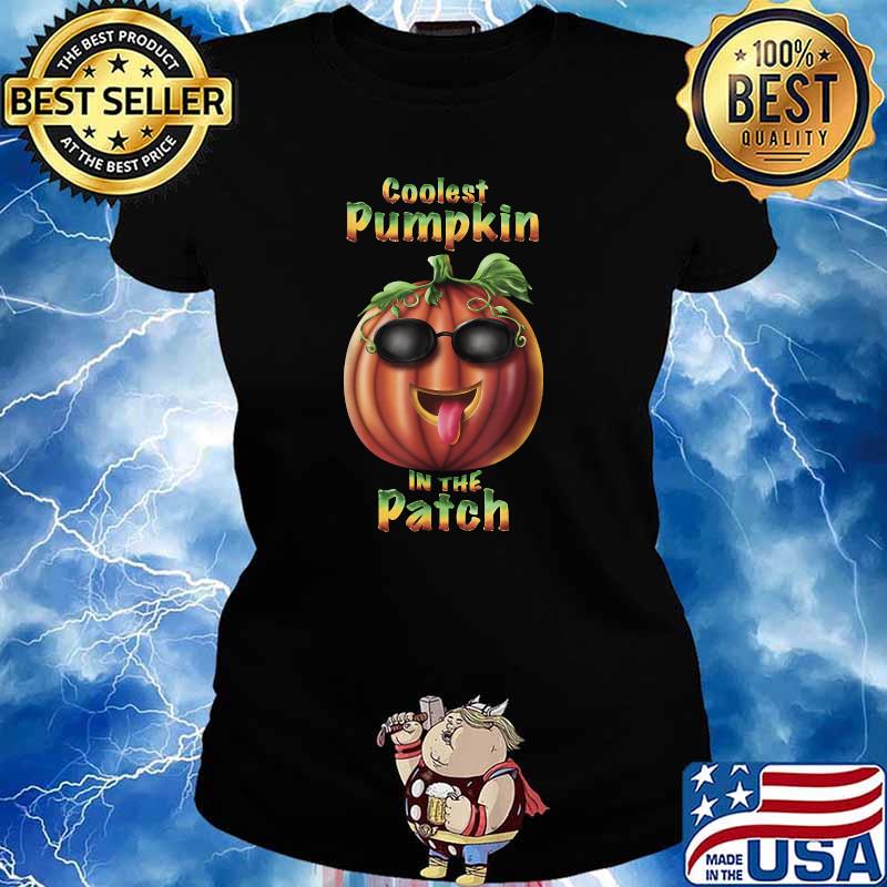 Coolest Pumpkin in the Patch Halloween T-Shirt Ladies tee