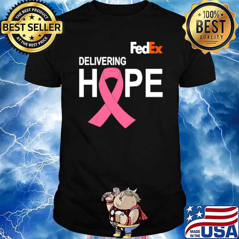 Delivering hope fedex pink ribbon breast cancer shirt