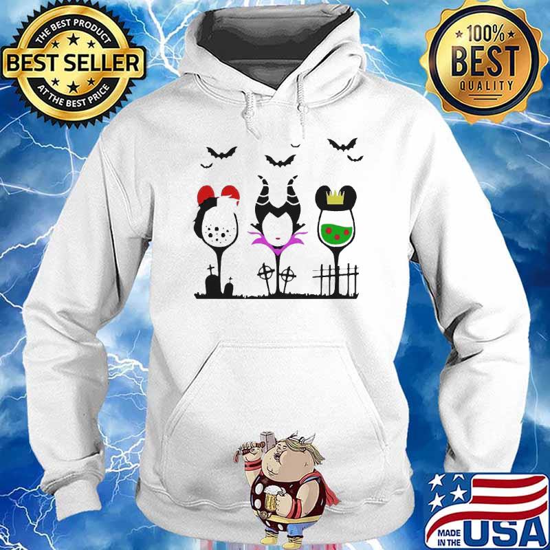 Disney Villains cruella devil Maleficent evil queen wine halloween s Hoodie