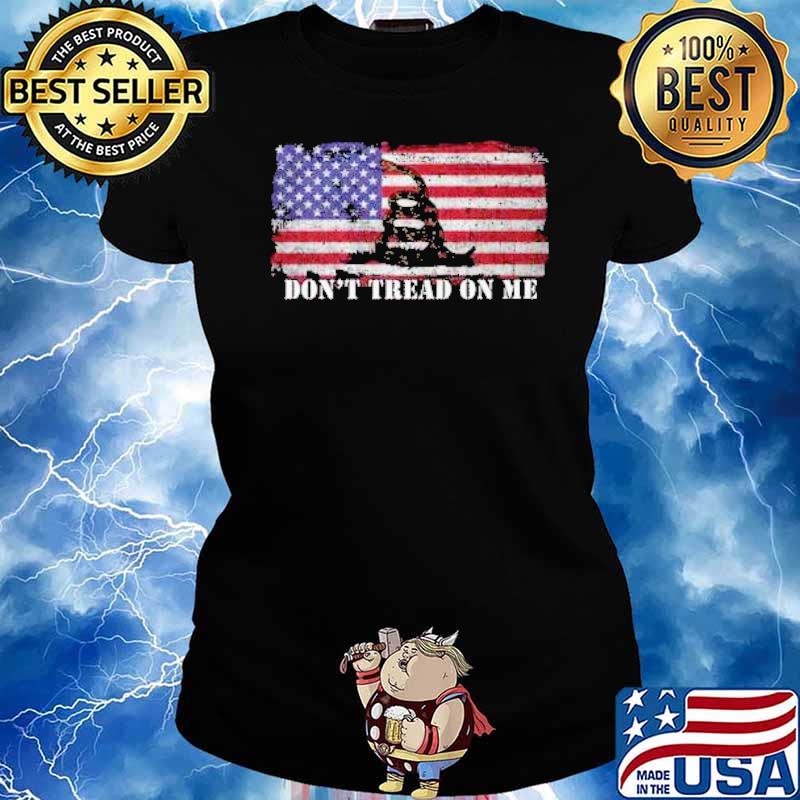 DON'T TREAD ON ME AMERICAN FLAG SHIRT Ladies tee