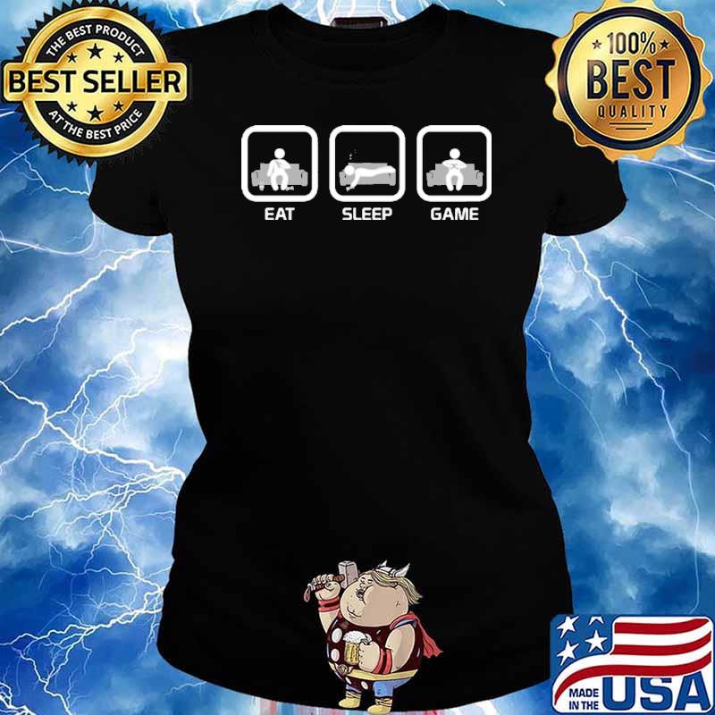 Eat Sleep Game Repeat Shirt Ladies tee