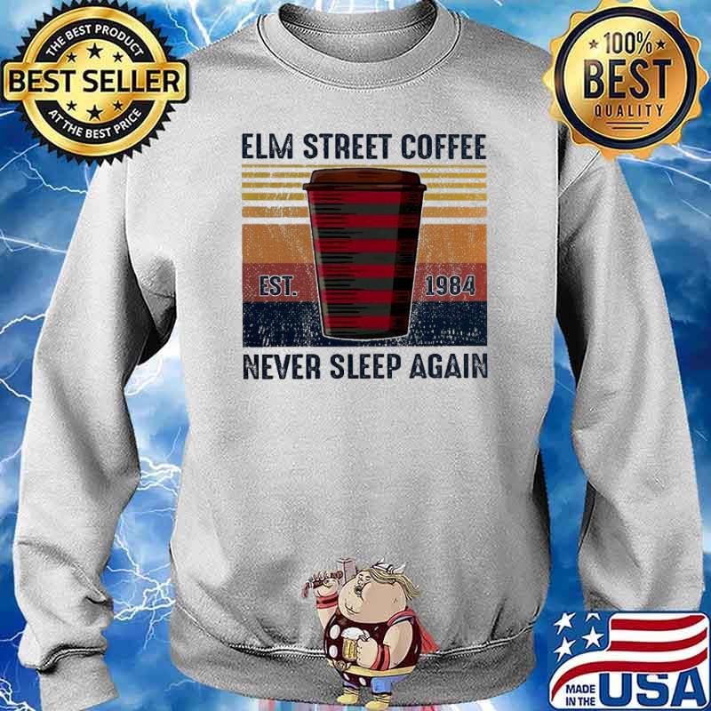 ELM street coffee never sleep again EST 1984 vintage s Sweater