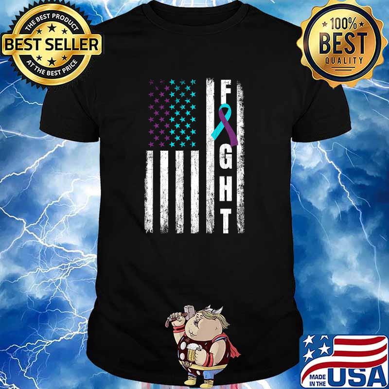 Fight USA Flag Happy Suicide Prevention Awareness T-Shirt