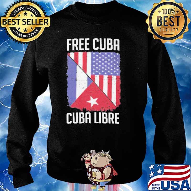 FREE CUBA CUBA LIBRE AMERICAN FLAG SHIRT Sweater