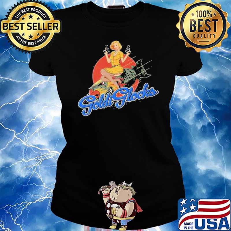 GOLDI GLOCKS GIRL GUN BLOOD MOON SHIRT Ladies tee