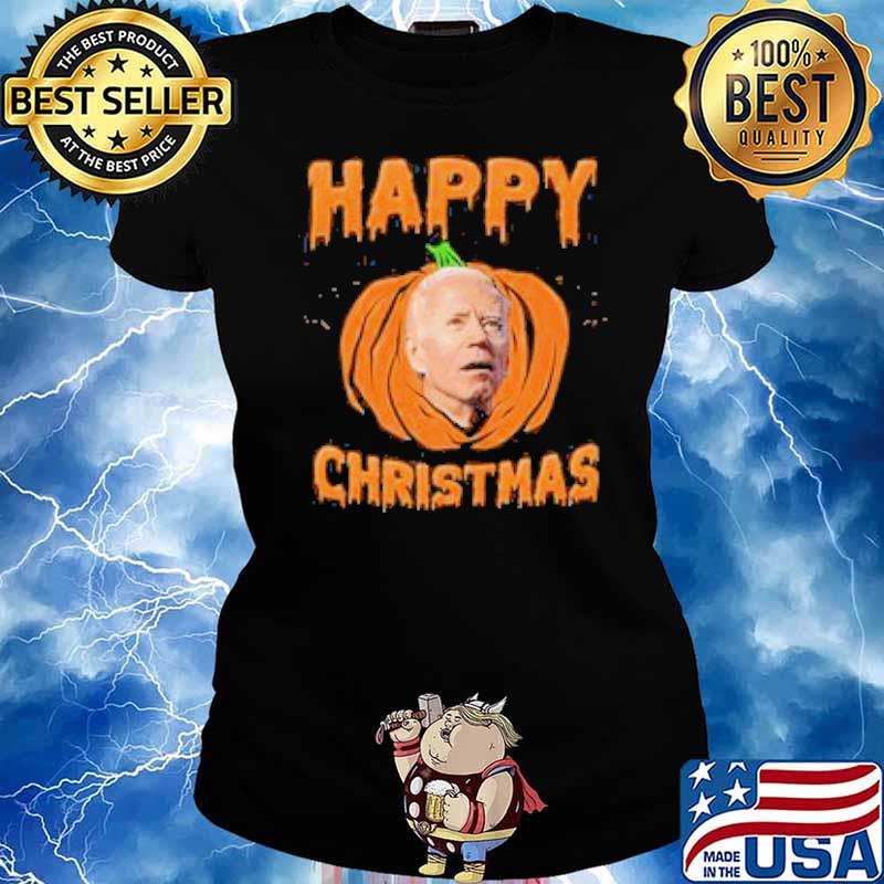 Happy christmas joe biden pumpkin s Ladies tee