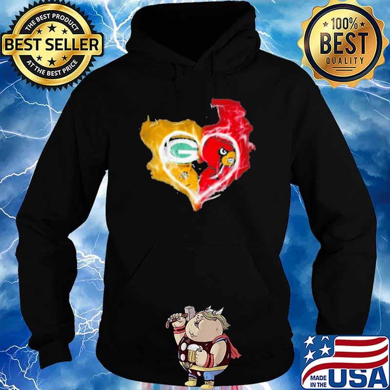 Heart Skull Green bay packers and Arizona Cardinals shirt - Guineashirt  Premium ™ LLC