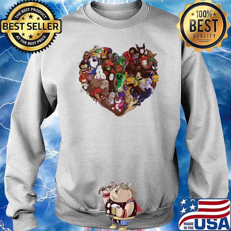 Heart zombie superheroes villains horror movie halloween s Sweater