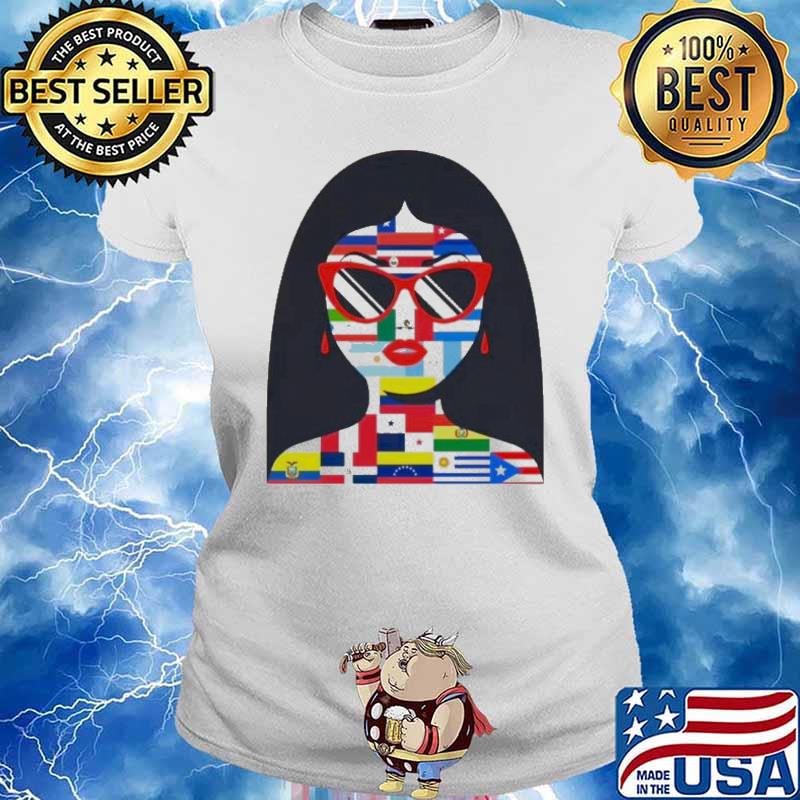 Hispanic Heritage Month Countries Flags s Ladies tee