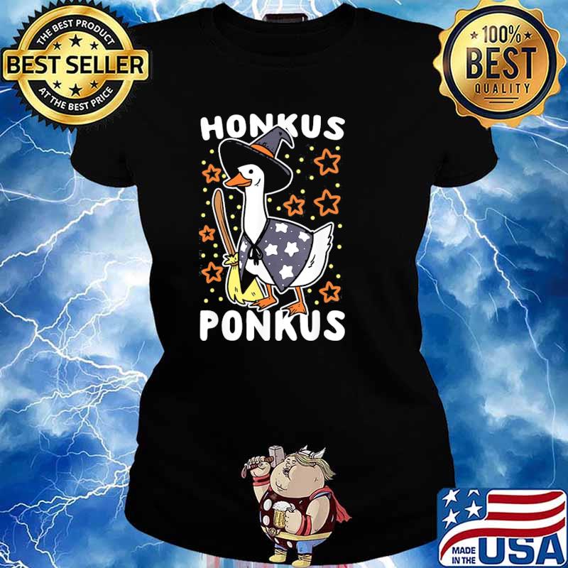 Honkus ponkus duck witch halloween s Ladies tee