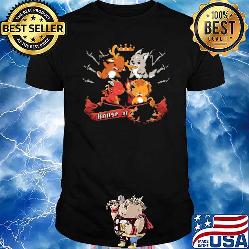 House of wolf dragon lion reindeer chibi cute shirt