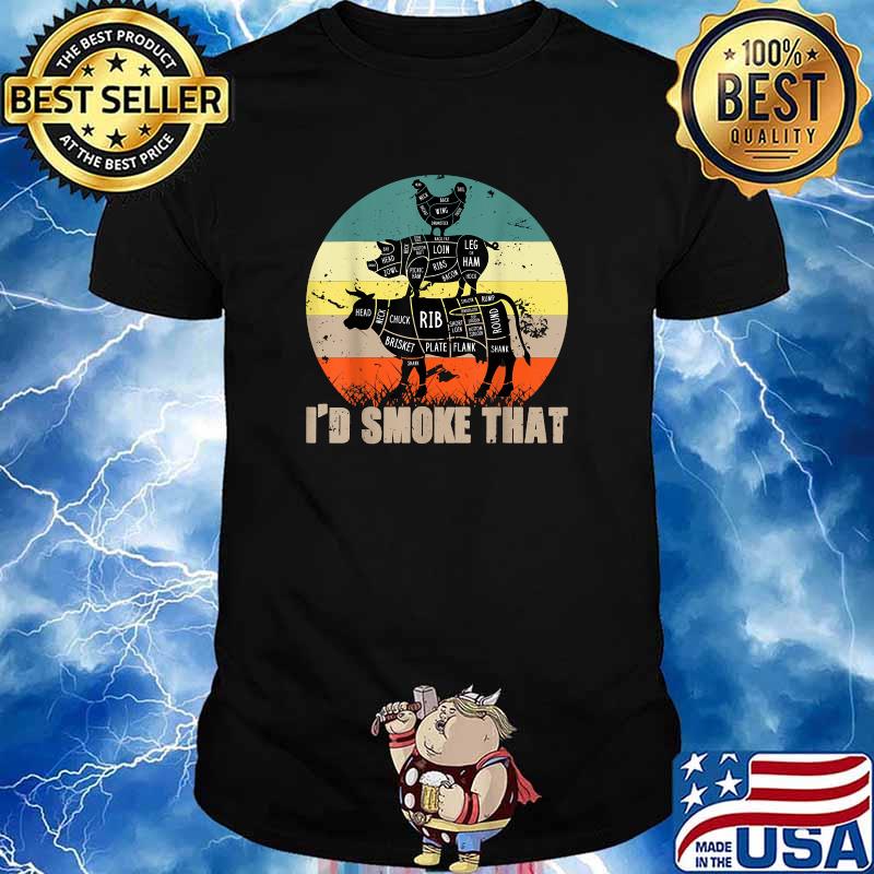 I'd Smoke That Grilling Party Vintage T-Shirt