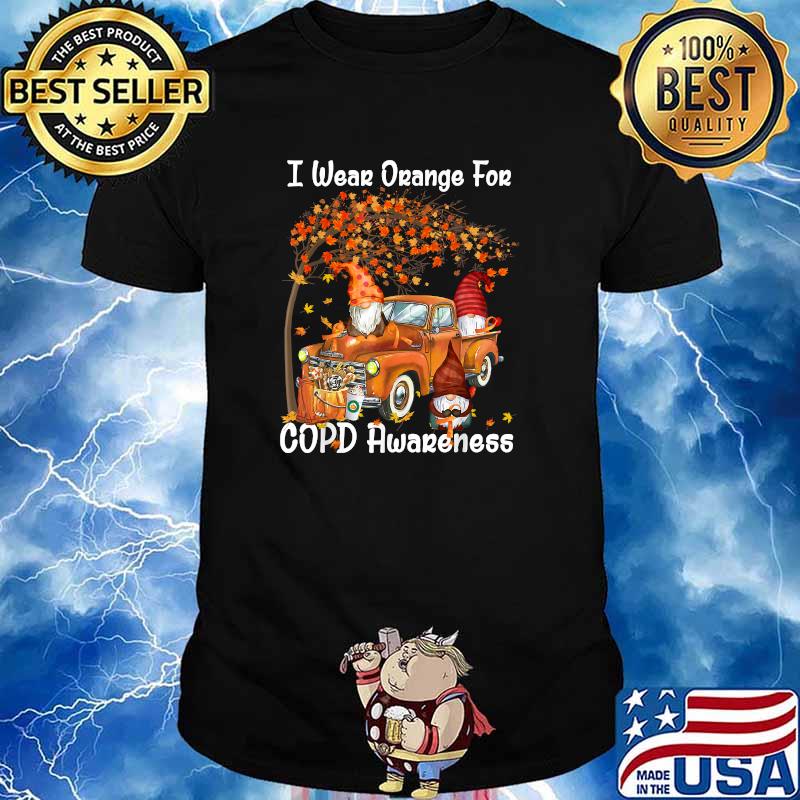 I wear Orange Gnome Ribbon Truck for COPD Awareness Month T-Shirt